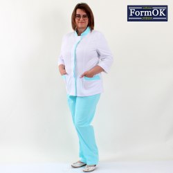 Жіночий медичний костюм FormOK Avrora блакитний