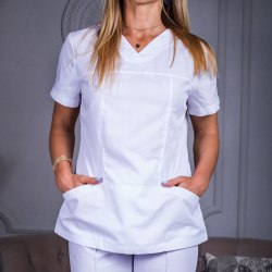 Жіночий медичний костюм FormOK Avicenna білий