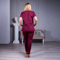 Жіночий медичний костюм FormOK Avicenna бордовий