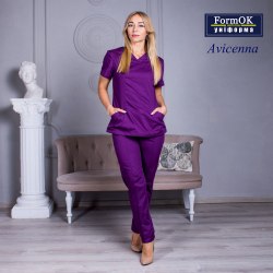 Жіночий медичний костюм FormOK Avicenna фіолетовий