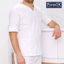 Чоловічий медичний костюм FormOK Онуфрій elit білий