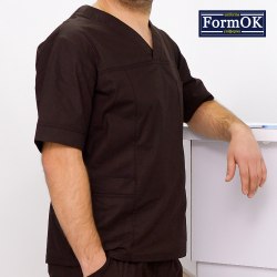 Чоловічий медичний костюм FormOK Онуфрій elit коричневий