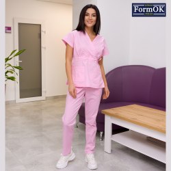 Жіночий медичний костюм FormOK Едельвіка elit рожевий