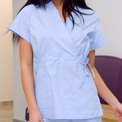 Жіночий медичний костюм FormOK Едельвіка elit блакитний