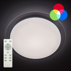 Світильник світлодіодний стельовий LUMINARIA SATURN 25W RGB R330 SHINY 220V IP20 з пультом ДУ