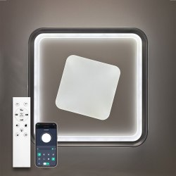 Світильник світлодіодний стельовий LUMINARIA LAKE 120W S500 APP WHITE/GRAY 220V IP20 з пультом ДУ