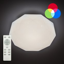 АКЦІЯ! Світильник світлодіодний стельовий LUMINARIA ALMAZ 25W RGB R330 SHINY 220V IP20 з пультом ДУ