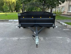 Одновісний легковий збільшений причіп MAG Trailer ( 1,56 х 2,56 борти метал 500 мм, ресора Волга)