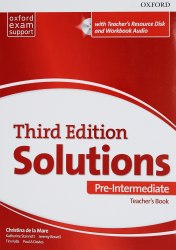 Solutions (3rd Edition) Pre-Intermediate Teacher's Book with Teacher's Resource Disc and Workbook Audio Oxford University Press / Підручник для вчителя