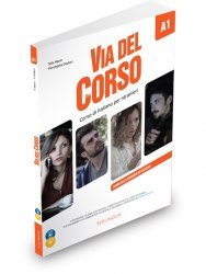 Via Del Corso A1 Libro dello studente ed esercizi CD audio + DVD Edilingua / Підручник для учня
