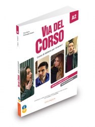 Via Del Corso A2 Libro dello professore ed esercizi CD audio + DVD Edilingua / Підручник для вчителя