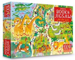 An Usborne Jigsaw with a Puzzle Book: At The Zoo Usborne / Книга з пазлом