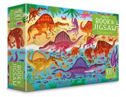 An Usborne Jigsaw with a Puzzle Book: Dinosaurs Usborne / Книга з пазлом
