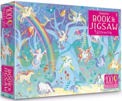 An Usborne Jigsaw with a Sticker Book: Unicorns Usborne / Книга з пазлом