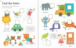 Get Ready for School: Alphabet Sticker Book Usborne / Книга з наклейками
