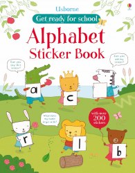 Get Ready for School: Alphabet Sticker Book Usborne / Книга з наклейками
