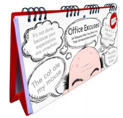 Office Excuses Flip Book Boxer