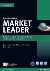 Market Leader (3rd Edition) Pre-Intermediate Flexi Course Book 1 with DVD and Audio CD Pearson / Підручник для учня з зошитом