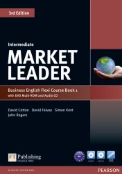 Market Leader (3rd Edition) Intermediate Flexi Course Book 1 with DVD and Audio CD Pearson / Підручник для учня з зошитом