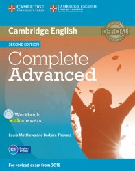 Complete Advanced Second Edition Workbook with answers and Audio CD Cambridge University Press / Робочий зошит з відповідями