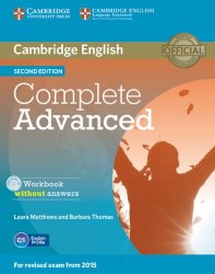 Complete Advanced Second Edition Workbook without answers with Audio CD Cambridge University Press / Робочий зошит без відповідей