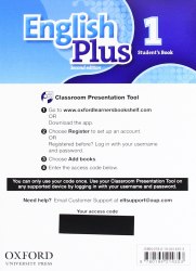 English Plus 1 (2nd Edition) Student's Book Classroom Presentation Tool eBook Pack Oxford University Press / Ресурси для інтерактивної дошки