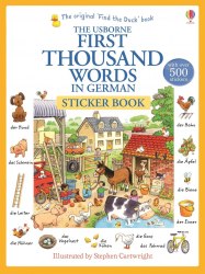 First Thousand Words in German Sticker Book Usborne / Книга з наклейками