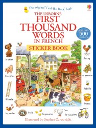 First Thousand Words in French Sticker Book Usborne / Книга з наклейками