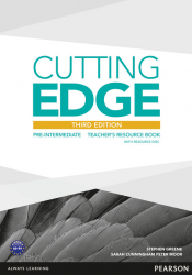 Cutting Edge 3rd Edition Pre-Intermediate Teacher's Book with Teacher's Resource Disk Pearson / Підручник для вчителя