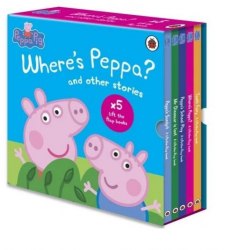 Peppa Pig: Where's Peppa? and Other Stories Lift-the-Flap Collection Ladybird / Книга з віконцями, Набір книг