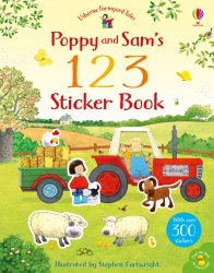 Farmyard Tales: Poppy and Sam's 123 Sticker Book Usborne / Книга з наклейками