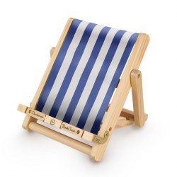 Deckchair Bookchair Stripy Blue Thinking Gifts / Підставка під книгу і планшет