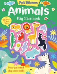 Felt Stickers: Animals Play Scene Book Imagine That / Книга з наклейками