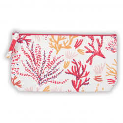 Coral Handmade Embroidered Pouch Galison / Пенал