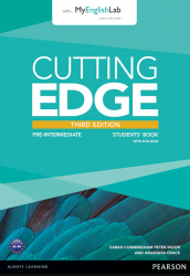 Cutting Edge 3rd Edition Pre-Intermediate Students' Book with DVD + MyEnglishLab Pearson / Підручник + онлайн зошит