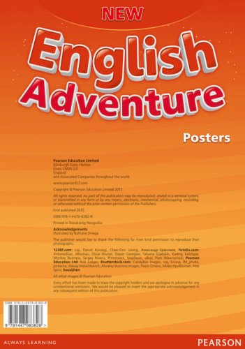New English Adventure 2 Posters Pearson / Плакати