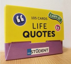 Картки для вивчення англійських слів Life Quotes English Student / Картки