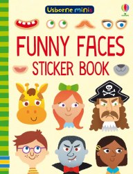 Funny Faces Sticker Book Usborne / Книга з наклейками