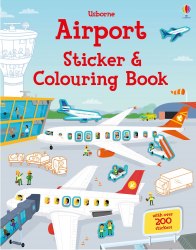 Airport Sticker and Colouring Book Usborne / Книга з наклейками, Розмальовка