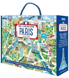 Travel, Learn and Explore: Paris 140-Piece Puzzle Sassi / Книга з виробами, Збірна модель