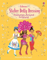 Sticker Dolly Dressing: Costumes Around the World Usborne / Книга з наклейками