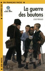 Lectures en francais facile 1 La Guerre des boutons Livre+CD Cle International / Книга з диском