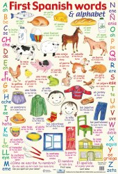 First Spanish Words and Alphabet Chart Media / Плакат