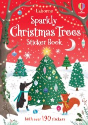 Sparkly Christmas Trees Sticker Book Usborne / Книга з наклейками