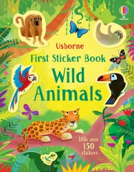First Sticker Book: Wild Animals Usborne / Книга з наклейками