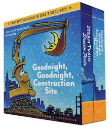 Goodnight, Goodnight, Construction Site and Steam Train, Dream Train Board Books Boxed Set Chronicle Books / Набір книг