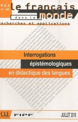 Recherches et applications № 48: Interrogations épistémologiques en didactique des langues CLE International / Методичний посібник
