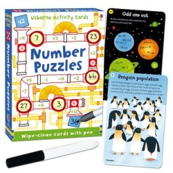 Activity Cards: Number Puzzles Usborne / Картки з маркером