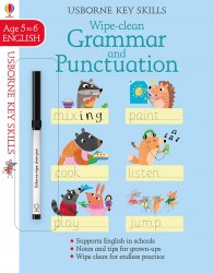 Usborne Key Skills: Wipe-Clean Grammar and Punctuation Age 5-6 Usborne / Книга з маркером