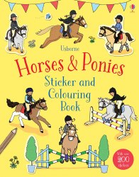 Sticker and Colouring Book: Horses & Ponies Usborne / Книга з наклейками